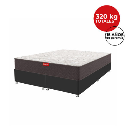 Imagen de Conjunto sommier Box Apolhotel ME 25cmx1,98x1,78m Dupla Face