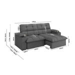 Imagen de Sillón Reclinable Liverpool Gris 2,40m