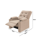 Imagen de Poltrona reclinable Coimbra capuccino