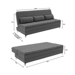 Imagen de Sillón cama Malu gris