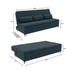 Imagen de Sillón cama Malu petróleo