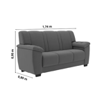 Imagen de Sillón Roma 3 cuerpos gris