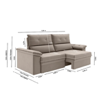 Imagen de Sillón Ret/RC Alaska 1,80 capuccino