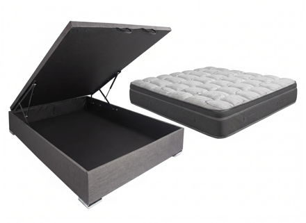 Imagen de Conjunto Sommier APL Bral Baúlera 1,88 x 1,38