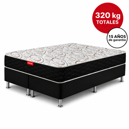 Imagen de Conjunto sommier Box Atlanta Pro Black ME EPS 22cmx1,98x1,78m