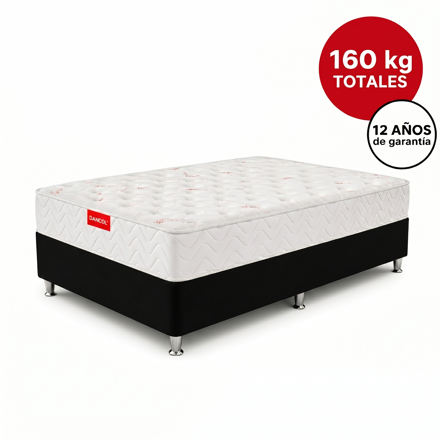 Imagen de Conjunto sommier Box Bellagio High Steel 20cmx1,88x0,78m