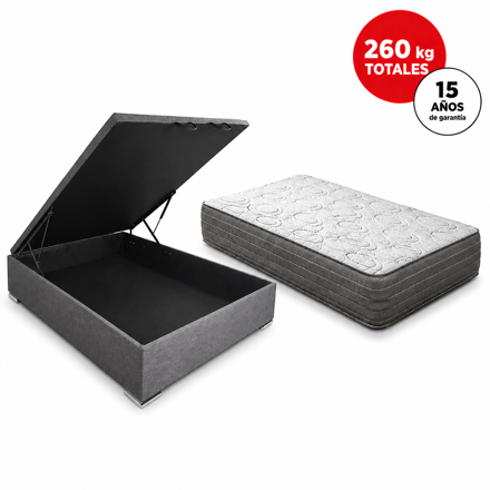 Imagen de Conjunto sommier baulera APL Bral 1,88x0,88