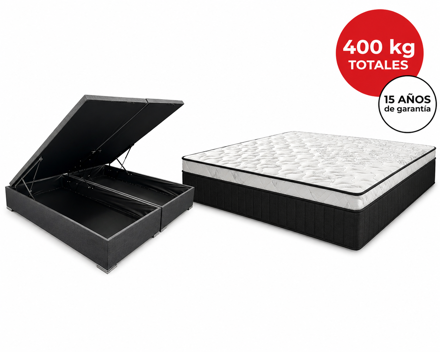 Imagen de Conjunto  sommier baulera Grand Tech Higth Stell EPS 28cmx1,98x1,78m