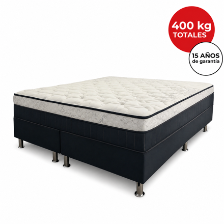Imagen de Conjunto sommier Box Grand Tech High Steel EPS 28cmx1,98x1,58m