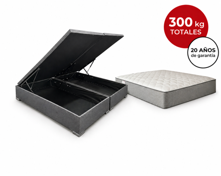 Imagen de Conjunto  sommier baulera  Apolo D45 25cmx2,03x1,93m