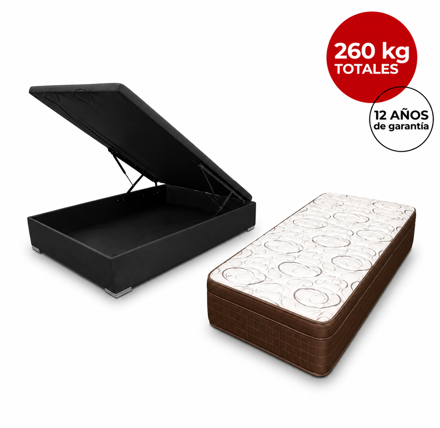 Imagen de Conjunto  sommier baulera  Dreemy Ultra D33 EPS BR/MR 25cmx1,88x0,78m