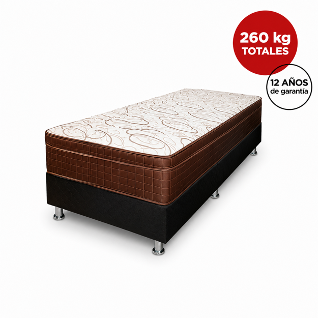 Imagen de Conjunto Sommier Dreemy 1 Plaza y Media 25cm