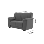 Imagen de Sillón Roma 2 cuerpos gris