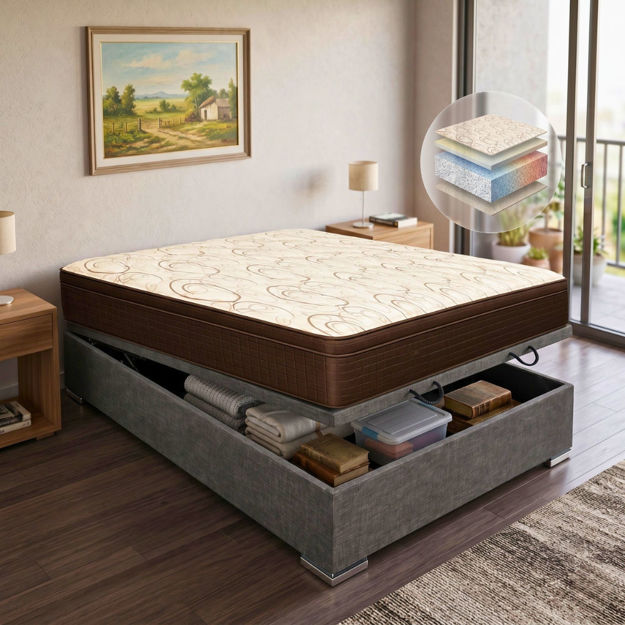 Imagen de Conjunto  sommier baulera Dreemy Ultra D33 EPS BR/MR 25cmx1,88x1,38m