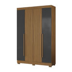 Imagen de Ropero Placard 4 Puertas 2 Cajones Ripado 2.35m Alto Dancol