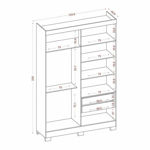 Imagen de Ropero Placard 4 Puertas 2 Cajones Ripado 2.35m Alto Dancol