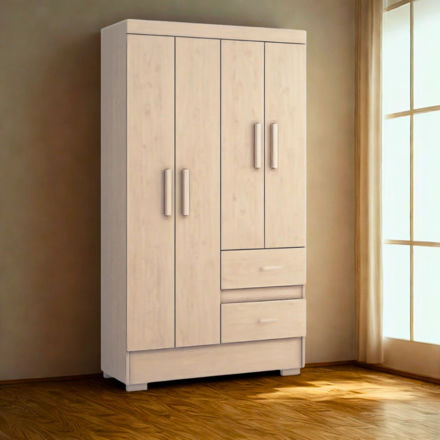 Imagen de Ropero Placard 4 Puertas 2 Cajones 1 Metro Dormitorio Dancol
