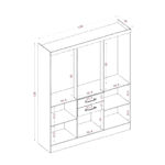 Imagen de Ropero Placard 7 Puertas 2 Cajones 1.56m Dormitorio Dancol