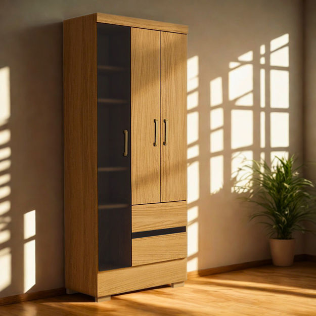 Imagen de Ropero Placard 3 Puertas 2 Cajones 76cm Chico Dancol