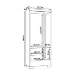 Imagen de Ropero Placard 3 Puertas 2 Cajones 76cm Chico Dancol
