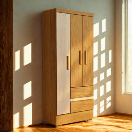 Imagen de Ropero Placard 3 Puertas 2 Cajones 76cm Chico Dancol