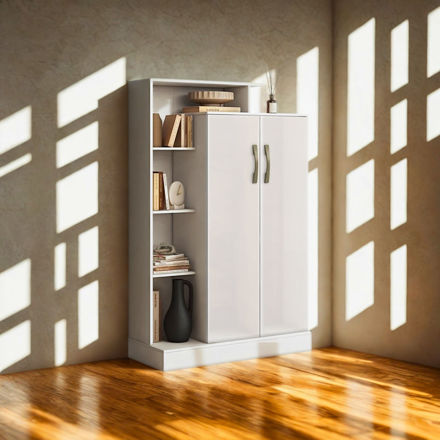 Imagen de Mueble Living Aparador Biblioteca Estantes 2 Puertas Dancol