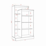 Imagen de Mueble Living Aparador Biblioteca Estantes 2 Puertas Dancol