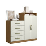 Imagen de Comoda Cajonera 4 Cajones 2 Puertas Dormitorio Grande Dancol