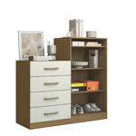 Imagen de Comoda Cajonera 4 Cajones 2 Puertas Dormitorio Grande Dancol