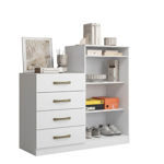 Imagen de Comoda Cajonera 4 Cajones 2 Puertas Dormitorio Grande Dancol