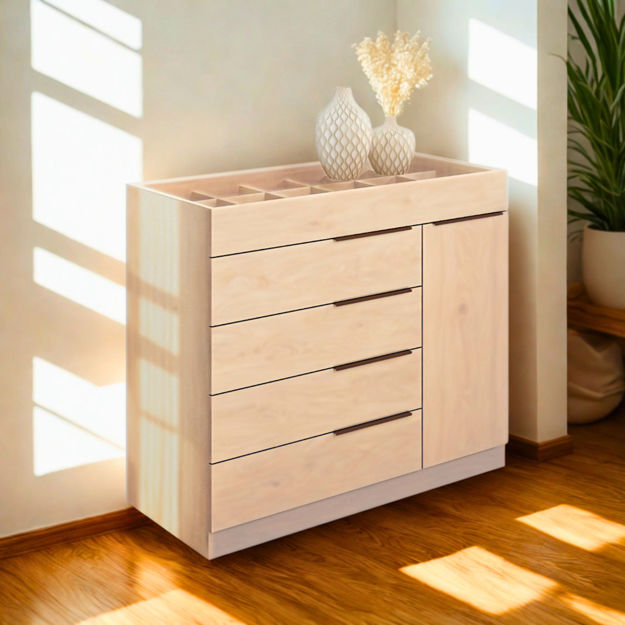 Imagen de Comoda Cajonera 5 Cajones Organizador Joyero 1.10m Dancol