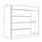 Imagen de Comoda Cajonera 5 Cajones Organizador Joyero 1.10m Dancol