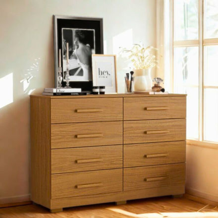 Imagen de Comoda Cajonera 8 Cajones Grande 1.36m Dormitorio Dancol