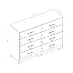 Imagen de Comoda Cajonera 8 Cajones Grande 1.36m Dormitorio Dancol