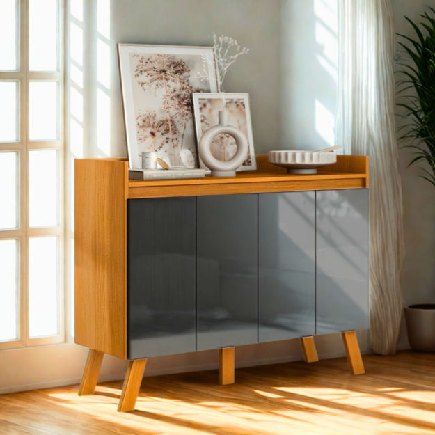 Imagen de Aparador Bargueño 4 Puertas Living Mueble Comedor Dancol