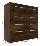 Imagen de Comoda Cajonera 8 Cajones Grande Dormitorio 91cm Mdp Dancol
