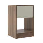 Imagen de Mesa De Luz Retro Nordica 1 Cajon Espacio Sommier Dancol