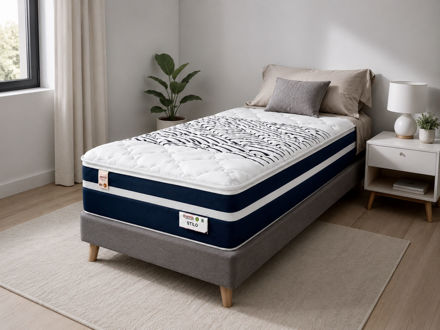 Imagen de Colchon 1 Plaza Resortes 22cm Alto 188x88 Smart Stilo Dancol