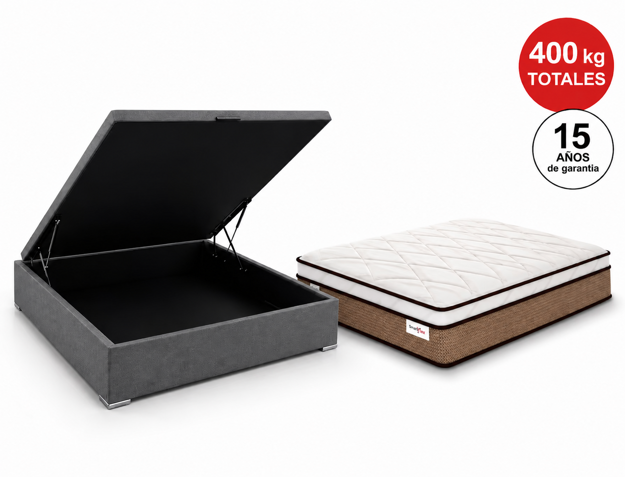 Imagen de Conjunto Baulera Smart Flex 1 Plaza 88x188x30cm