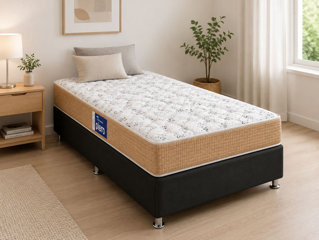 Imagen de Cjto. Sommier 1 Plaza 88x188 Firme D45 24cm Alta Densidad