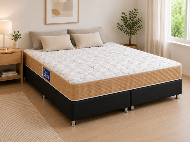 Imagen de Cjto. Sommier Queen Espuma D45 158x198 24cm Alta Densidad