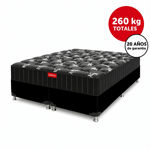 Imagen de Sommier King Con Box Colchón Apolo D33 Black 25cm Espuma Alta Densidad
