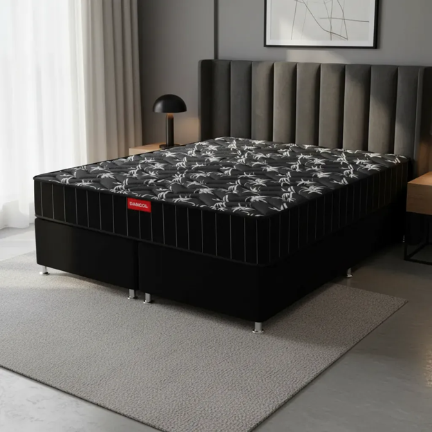 Imagen de Conjunto sommier Box Apolo D33 Black 25cmx1,98x1,58m