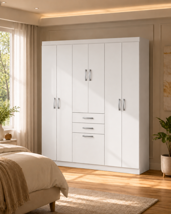 Imagen de Ropero Placard 7 Puertas 2 Cajones 1.56m Dormitorio Dancol