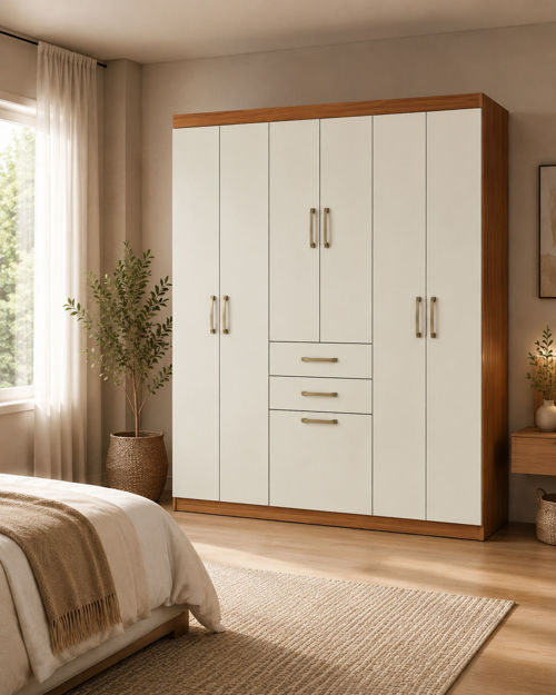 Imagen de Ropero Placard 7 Puertas 2 Cajones 1.56m Dormitorio Dancol