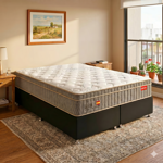 Imagen de Sommier 2 Plazas Con Box New Ibiza Resortes Pocket