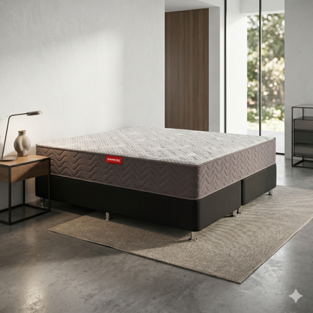 Imagen de Conjunto sommier Box Apolhotel ME 28cmx2,03x1,93m Dupla Face