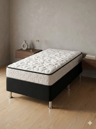 Imagen de Sommier Plaza Y Media Con Box Colchon Resortes Pocket Grand Tech High Stell