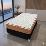 Imagen de Sommier 2 Plazas Con Box Climate Resortes Pocket Deluxe