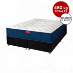 Imagen de Conjunto sommier Box Carolina Blue Latex ME HSS 33cmx1,93X2,03m